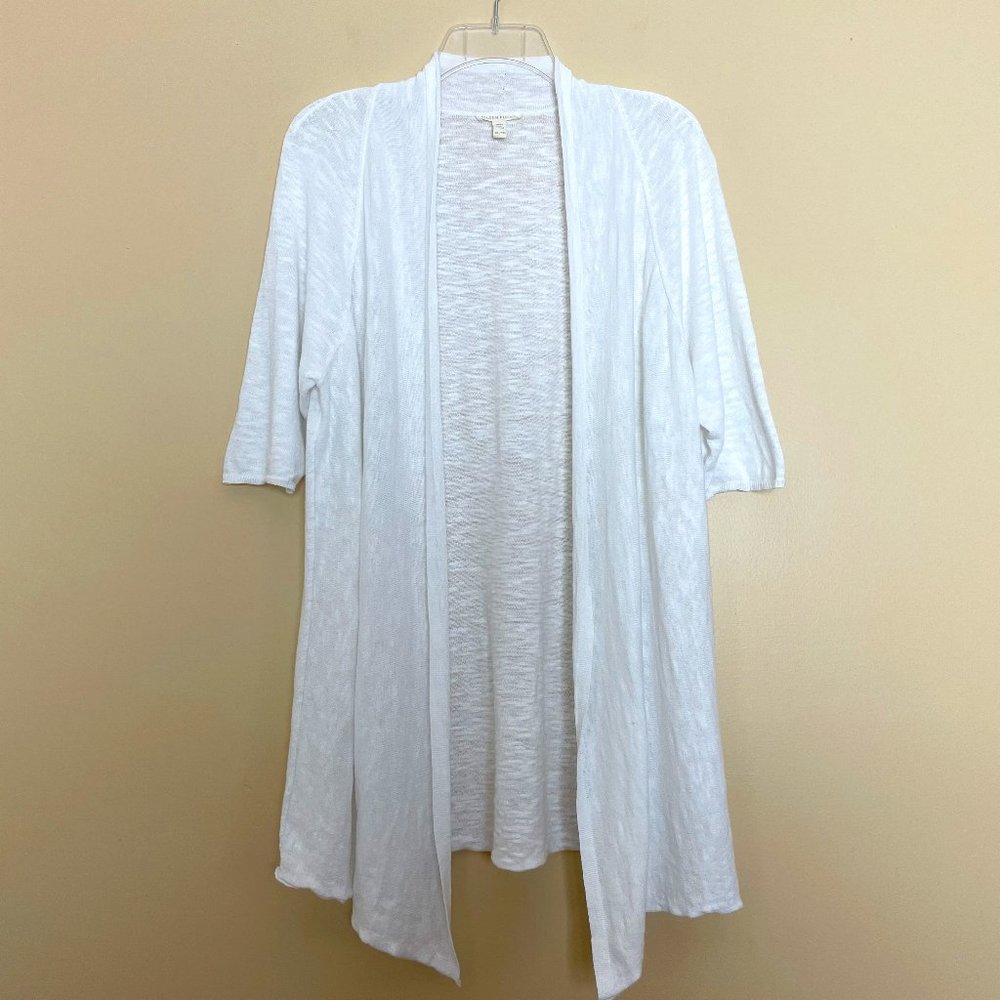 Eileen Fisher Linen Cotton Open Front Cardigan XL - Picture 2 of 8